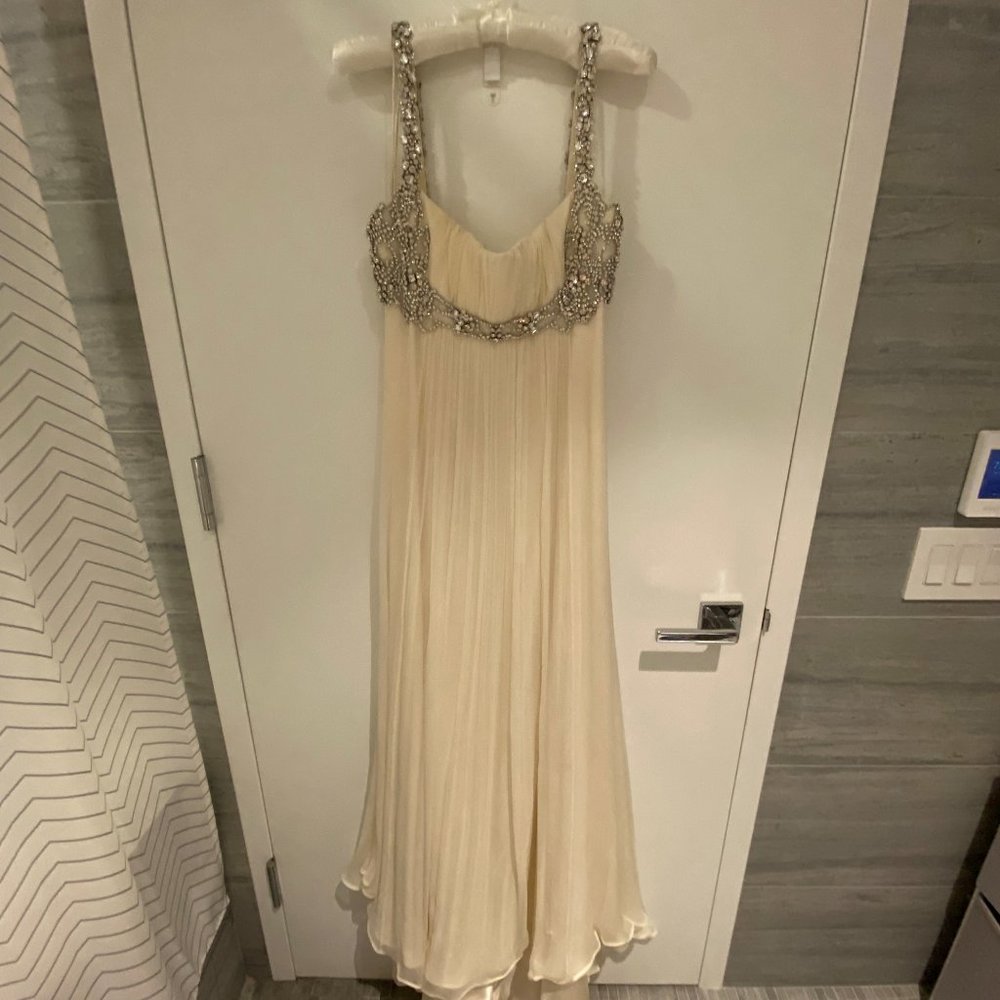 JENNY PACKHAM DUCHESS WEDDING DRESS SIZE 4 SMALL - Picture 2 of 7
